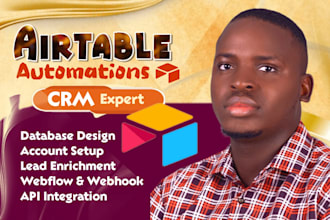 build airtable database, airtable automation, airtable CRM, ai workflow expert