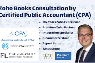 complete zoho books consultation with CPA to answer any zoho questions