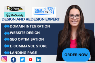 do godaddy website design, godaddy website redesign and godaddy ecommerce store