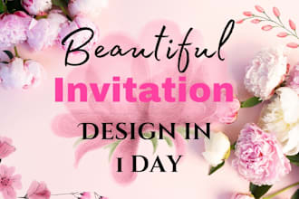 craft digital invitation card for birthday, wedding, baby shower and many more