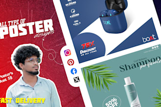 do creative social media flyer, post, banner, menu card ads