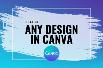 redesign, convert or recreate graphics in canva
