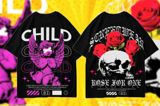 create trendy streetwear t shirt designs and bootleg t shirt design