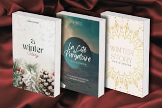 create a typographic book cover adapted to your story