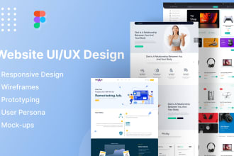 design unique and creative website UI for desktop and mobile