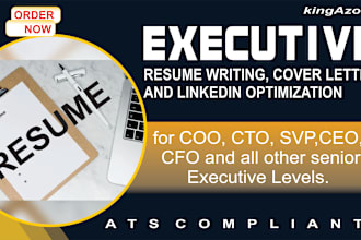 in 24hrs, deliver a full executive resume CV writing service