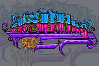 design typography lattering urban streetwear graffiti logo and bulk t shirt