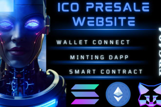 ico presale website, smart contract, wallet connect, minting dapp