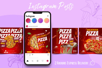 create instagram posts template, infographics, banner, flyers, carousel