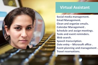 provide virtual assistant services for your administrative tasks