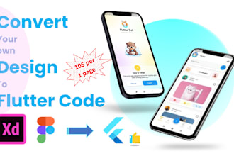 convert your mobile app UI design to flutter code