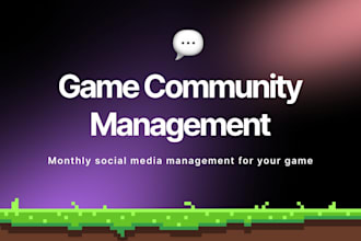 be your monthly game community manager for discord and social media