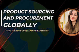 be your sourcing agent for products, manufacturers, and suppliers globally