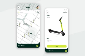 build electric scooter app with a real time tracking, fleet management app