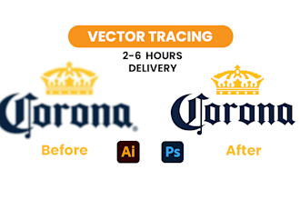 redraw, vector tracing, logo, or image in high resolution within 3 hrs
