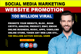 advertise your website, crypto, business, amazon book, product or link promotion