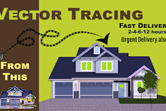 do manual vector tracing, redraw, redesign, recreate logo