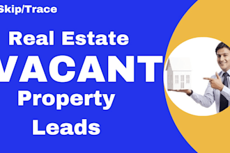 provide motivated vacant property real estate leads