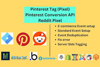 setup pinterest tag conversion API and reddit pixel with google tag manager