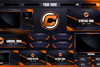 do awesome animated minimal twitch overlays, cam, screens