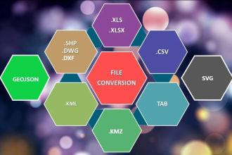 convert any file to kml, shp,kmz,geojson,tab,csv,dwg,dxf