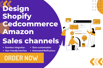 design shopify cedcommerce interakt reputon amazon ebay, walmart sales channel