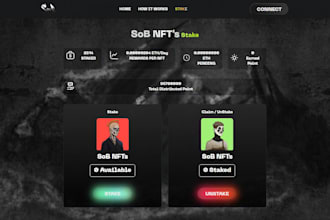build nft minting, staking, raffle and crypto game