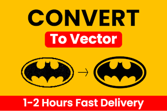 do HQ raster to vector tracing, redesign in 2 hrs quickly