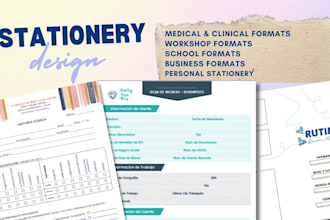 design clinical, business, school, workshop stationery