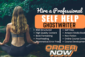 ghostwrite self help ebook as ghost book writer, nonfiction ebook, ebook writer