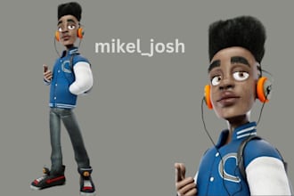 do 3d cartoon character, 3d character modeling