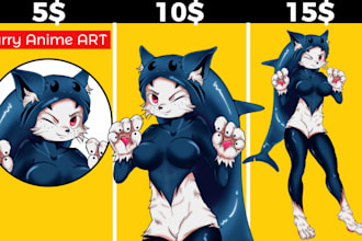 draw oc artworks for furry friends
