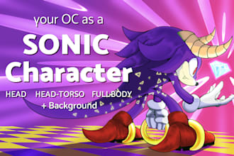 draw an epic oc illustration for sonic fans