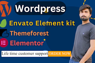 install and customize envato elements kits, or themeforest, wordpress theme