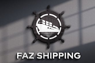 design transport, transportation, logistics, trucking and shipping logo
