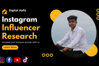 find best instagram influencer research, youtube, tiktok influencers list