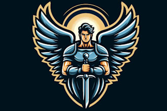 design high quality guardian angel mascot logo for you with express delivery