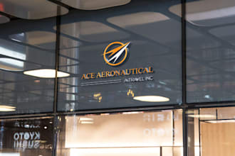 design unique airplane, aerospace, aviation company or brand logo