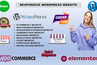 design wordpress website used wp bakery theme, elementor pro