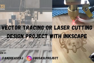 do vector tracing or design for laser cutting with inkscape
