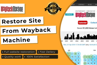 restore website from wayback machine