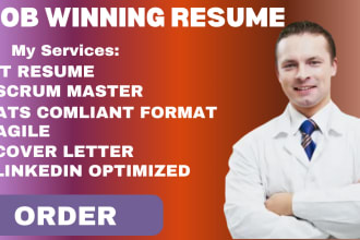 write you ats conversant resume, scrum master, agile, cover letter, linkedin