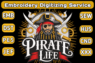 custom embroidery digitizing, digitize image for embroidery patch design cap hat
