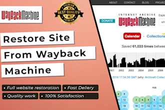 restore your website from wayback machine to wordpress