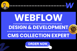 create webflow website design develop cms on webflow and webflow landing page