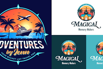 do travel agency hotel adventure outdoor photography logo design