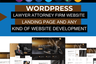 design a modern law firm wordpress , lawyer, attorney and legal website