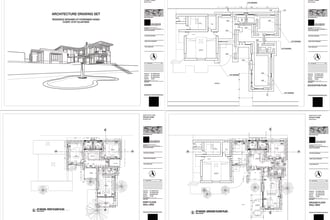 draft architectural and construction 2d drawings in autocad