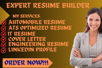 craft engineering resume, automobile resume, IT resume, cover letter, linkedin