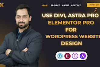 use divi, astra pro, elementor pro for a professional wordpress landing page